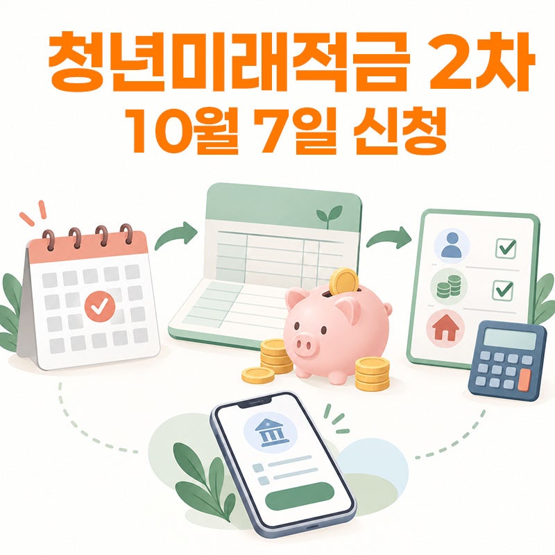 청년미래적금 2차 신청 10월 7일부터.. 1차 놓쳤다면 확인할 조건은?