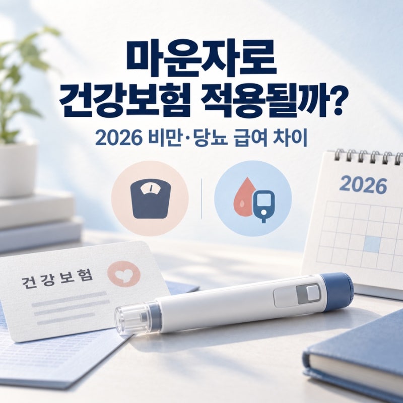마운자로 건강보험 적용될까? 2026년 비만·당뇨 급여 차이 총정리