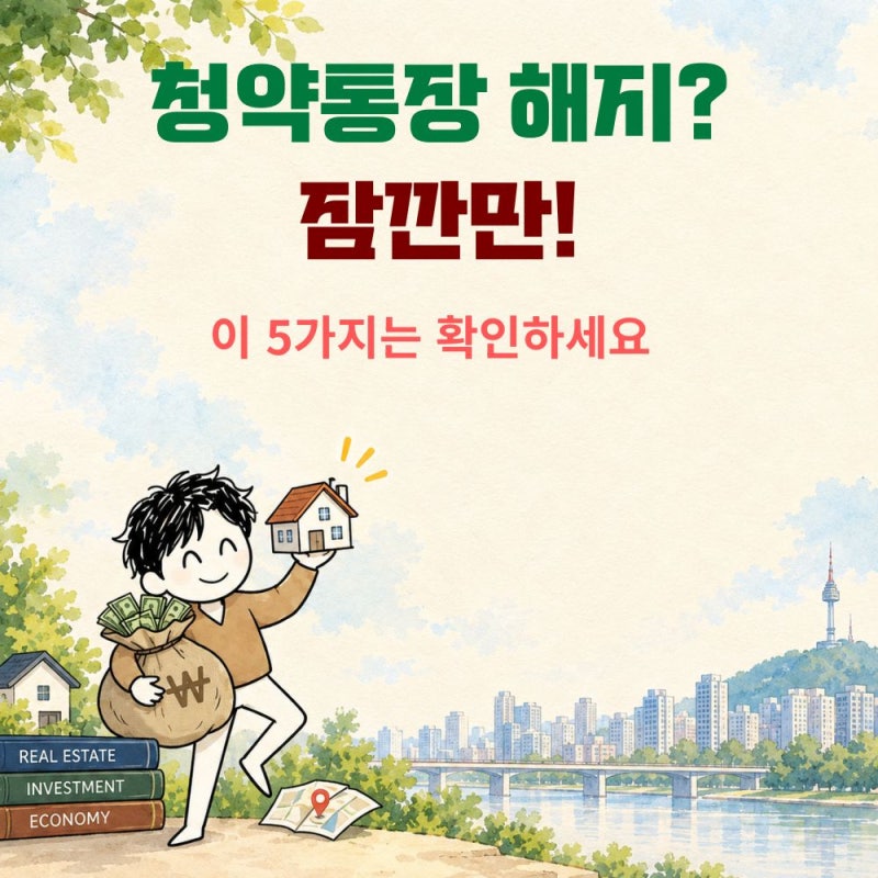 청약통장 해지해도 될까? 해지 전 꼭 알아야 할 불이익 5가지
