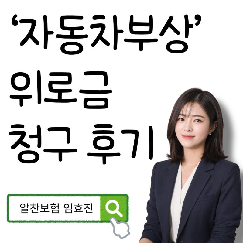자동차부상위로금 청구 후기, 사고 후 보험금 청구까지 직접 도와드렸어요