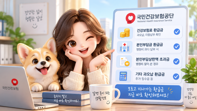 건강보험료 환급금 조회 방법 모르고 지나가는 환급금 확인하세요