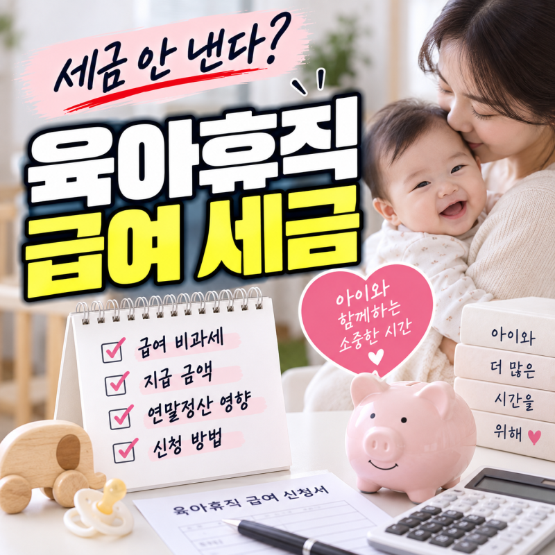 육아휴직 급여 세금, 250만원 받으면 세금도 뗄까? 연말정산까지 정리