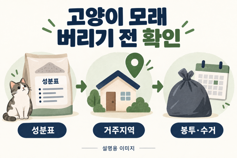 고양이 모래 버리는 법, 두부·벤토나이트보다 지역 봉투부터 확인하세요