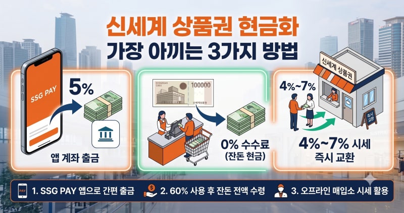 신세계 상품권 판매, 교환, 구매처 (현금화 방법 3가지)