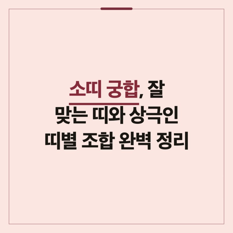 소띠 궁합, 잘 맞는 띠와 상극인 띠별 조합 완벽 정리