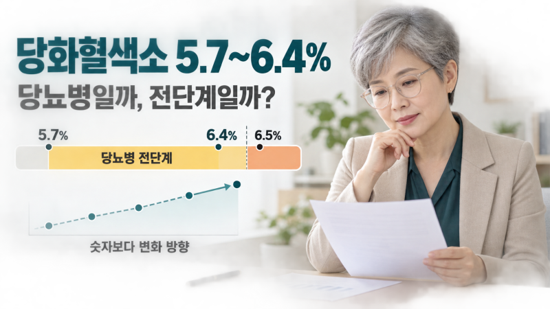 당화혈색소 5.7~6.4%면 당뇨인가요? 건강검진에서 ‘당뇨 전단계’가 나왔을 때 알아야 할 것