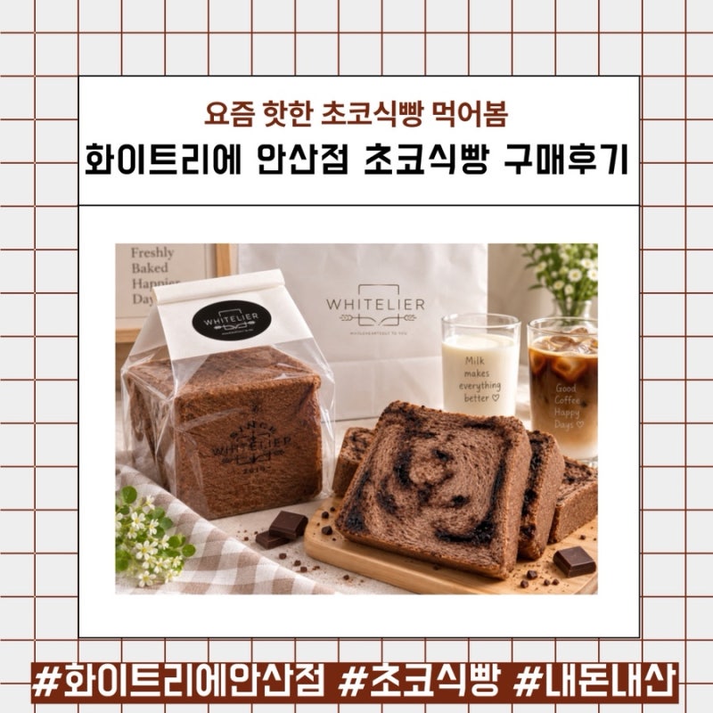 화이트리에 안산점 초코식빵 구매후기｜가격 9,000원 예약·주차 정보까지