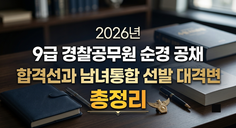 2026년 9급 경찰공무원 순경 공채 합격선과 남녀통합 선발 대격변 총정리