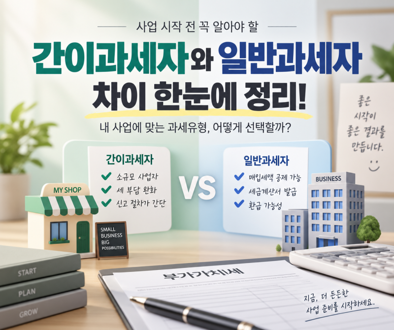 간이과세자 일반과세자 차이 기준 뜻 과세유형