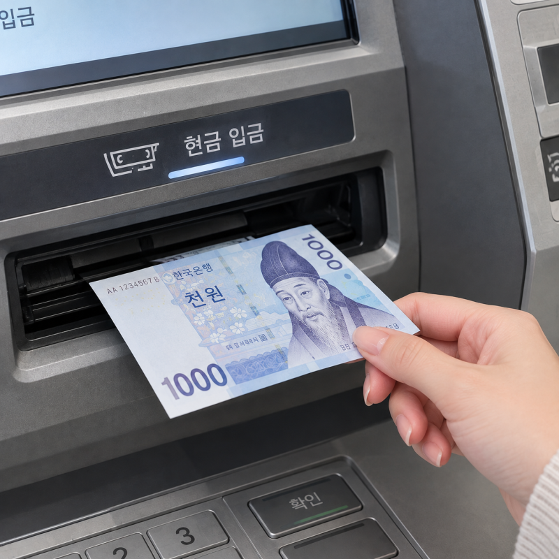 ATM 천원 입금 가능할까? 국민·신한·우리·하나·농협·카카오뱅크