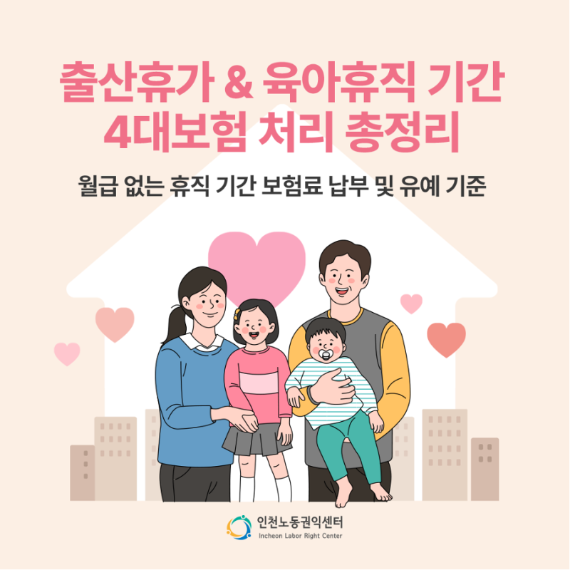 출산휴가 육아휴직 기간 4대보험 납부 기준과 처리 방법