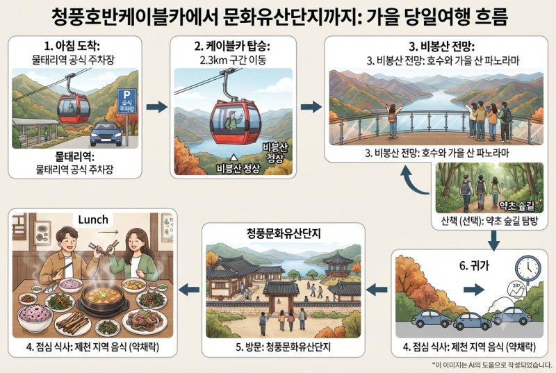 제천 청풍호를 가장 넓게 보려면 어디로 올라갈까? 비봉산 전망대 가을 하루