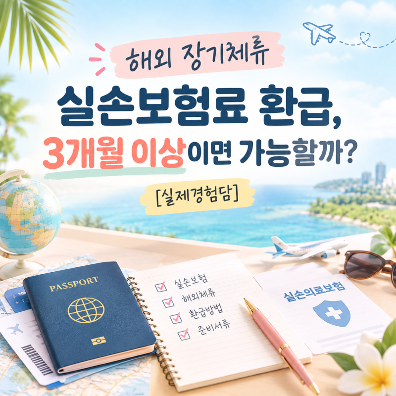 해외 장기체류 실손보험료 환급, 3개월 이상이면 가능할까?[실제경험담]