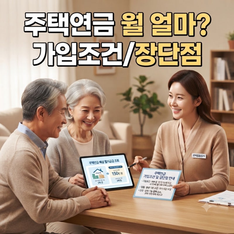 주택연금, 내 집에 살면서 매달 생활비 받는 방법 (가입조건 총정리)