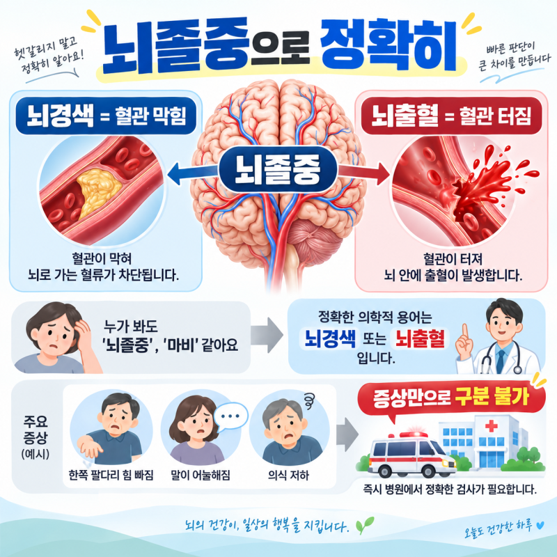 뇌출혈·뇌경색과 중풍, 같은 말일까? '뇌졸중'으로 정확히 알아야 하는 이유