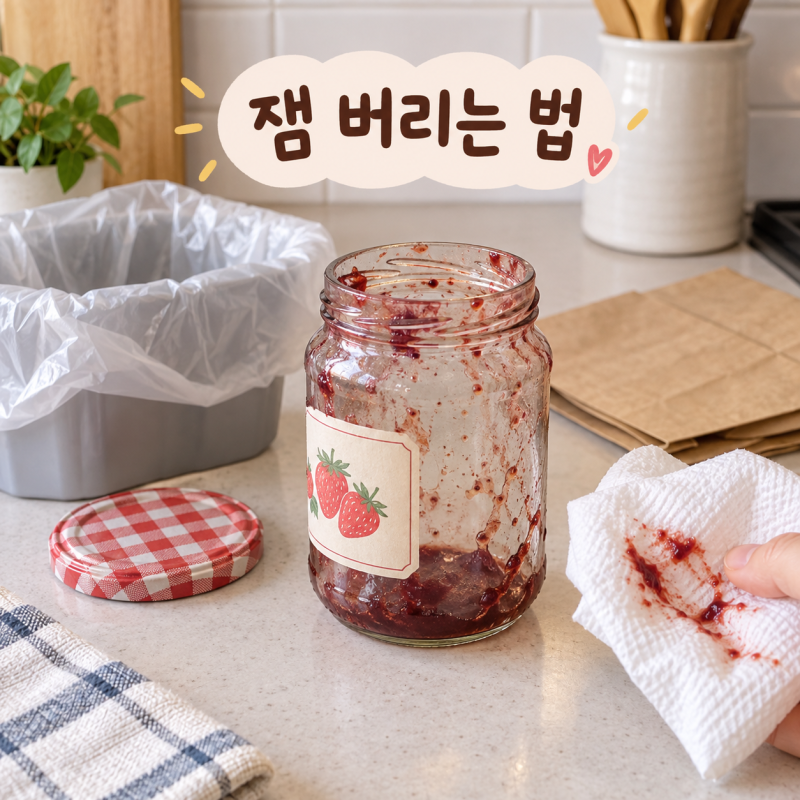 ‘냉장고에 오래 있었는데’ 유통기한 지난 잼 버리는 법 유리병 내용물과 용기 분리배출