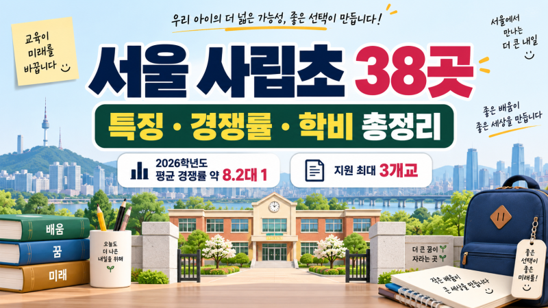 서울 사립초등학교 38곳은 어디일까? 학교별 특징·경쟁률·학비까지 총정리