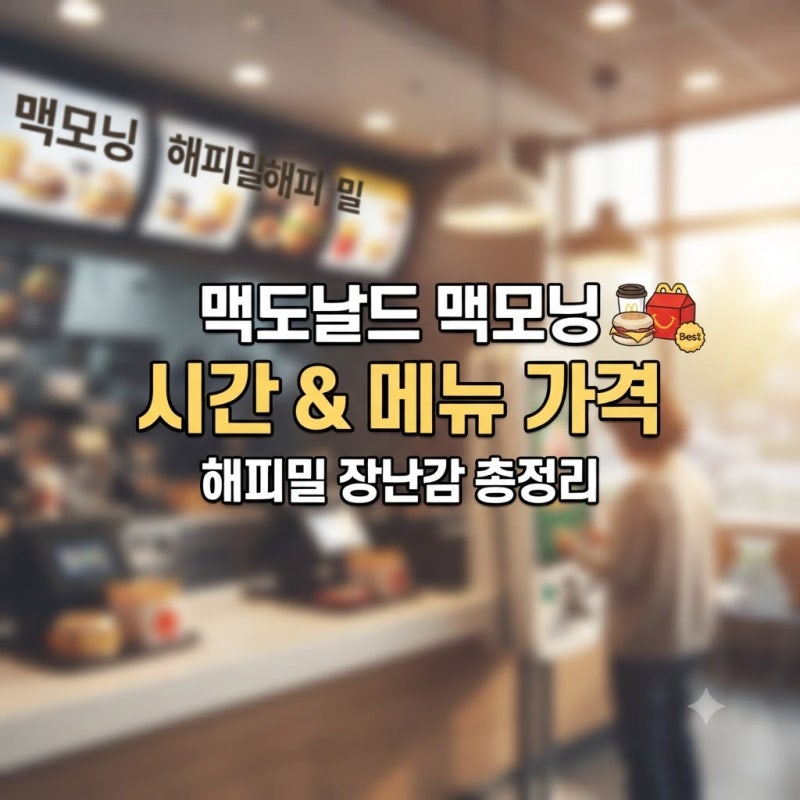 맥도날드 맥모닝 시간, 메뉴 가격 및 해피밀 장난감 총정리