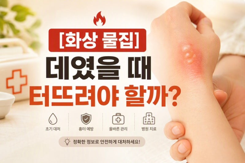 [화상 물집] 데였을 때 터뜨려야 할까? 2도 화상 올바른 대처법과 응급처치