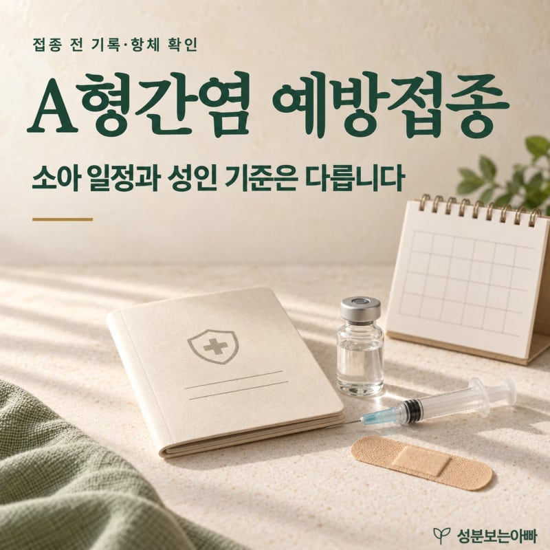 A형간염예방접종, 연령·위험군별 접종 일정과 확인사항