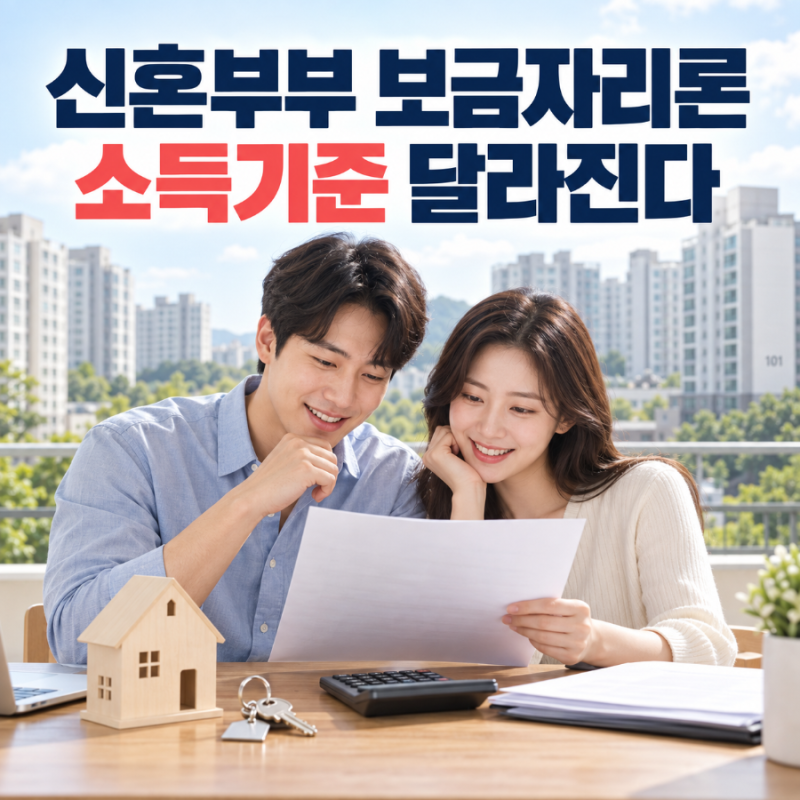 신혼부부 보금자리론 소득기준 변경｜부부합산 8500만원 넘어도 가능할까?