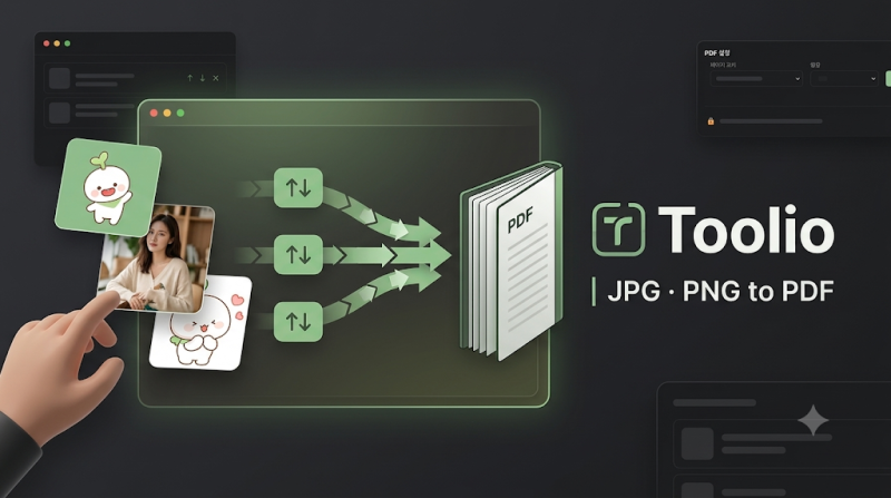 JPG PNG to PDF 변환 | 사진 여러 장을 순서대로 한 파일로 묶는 법 (무료·업로드 없이)