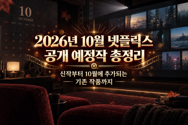 2026년 10월 넷플릭스 공개 예정작 총정리 · 추천｜신작부터 10월에 추가되는 기존 작품까지