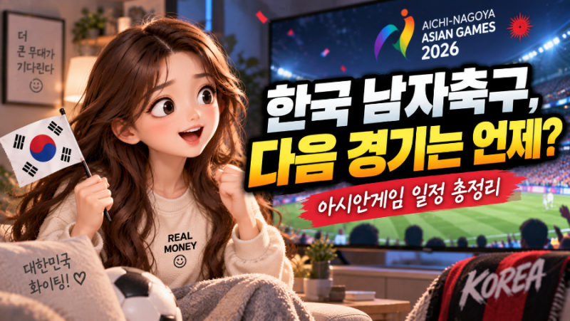 2026 아시안게임 남자축구 일정 총정리, 한국 경기시간·8강·결승 언제?