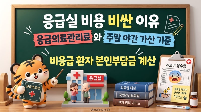 응급실 비용 비싼 이유 응급의료관리료와 주말 야간 가산 기준 비응급 환자 본인부담금 계산