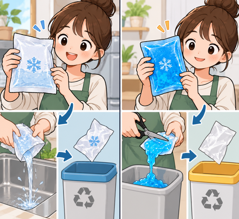 아이스팩 버리는 방법 물형 젤형 종류별 처리 방법