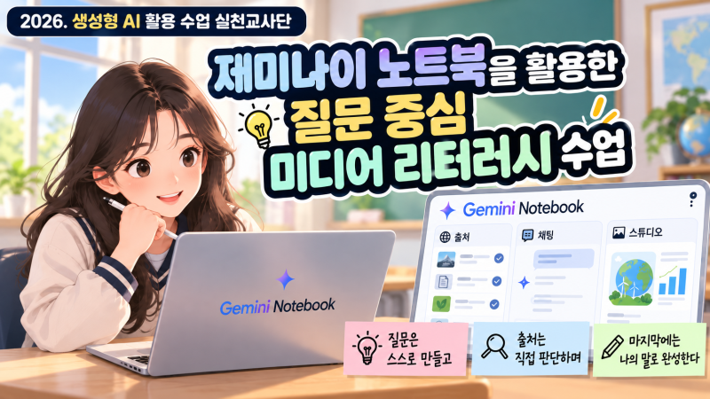 제미나이 노트북(구.노트북LM)을 활용한 질문 중심 미디어 리터러시 수업