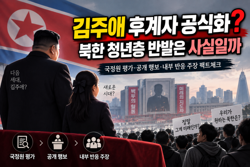 김주애 후계자 내정 단계일까? 북한 청년층 반발·4대 세습 신호는 어디까지 왔나?