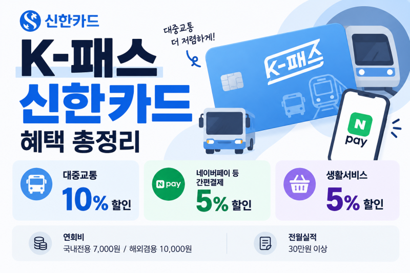 K-패스 신한카드 혜택 총정리