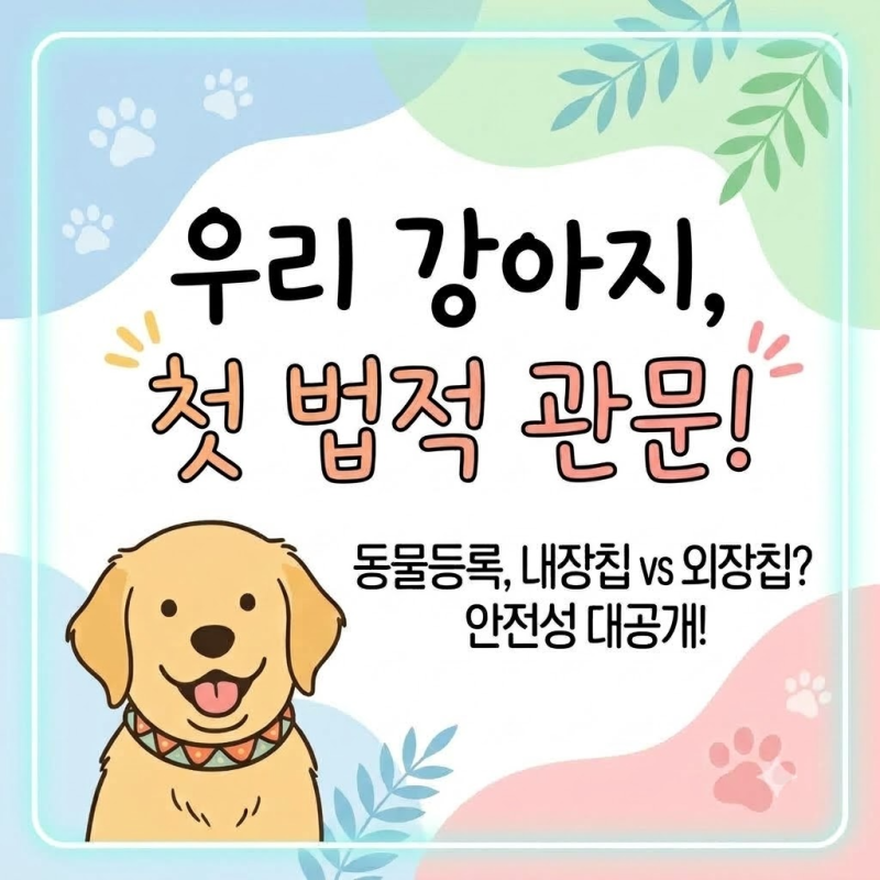 강아지 내장칩 외장칩 차이 "주사 바늘 아프진 않을까?" 부작용과 분실 위험 비교