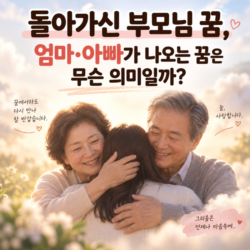 돌아가신 부모님 꿈, 엄마·아빠가 나오는 꿈은 무슨 의미일까?