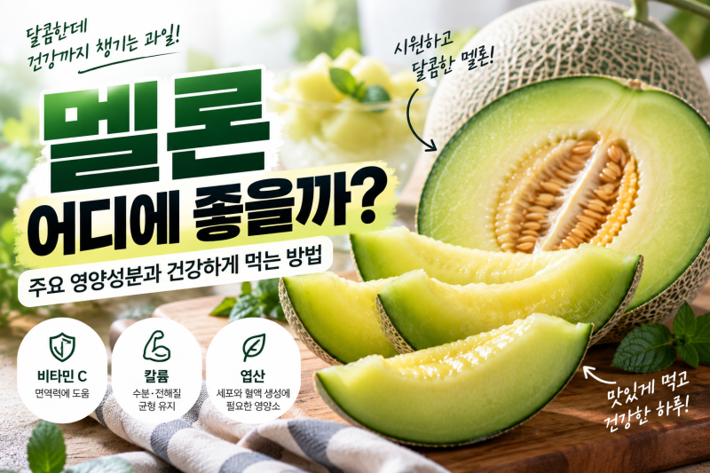 멜론 어디에 좋을까?｜주요 영양성분과 건강하게 먹는 방법