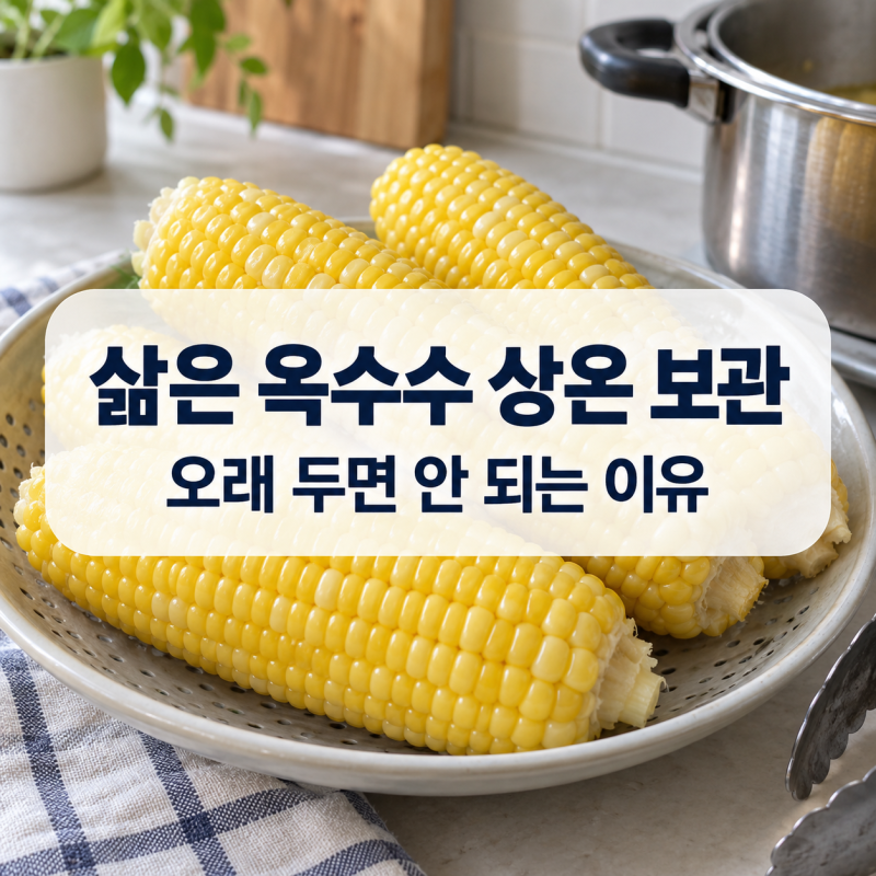 삶은 옥수수 상온에 몇 시간까지 둬도 될까?