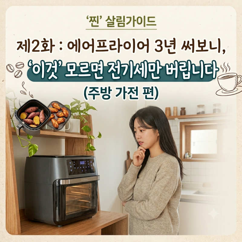 제2화: 에어프라이어 3년 써보니, '이것' 모르면 전기세만 버립니다 (주방 가전 편)