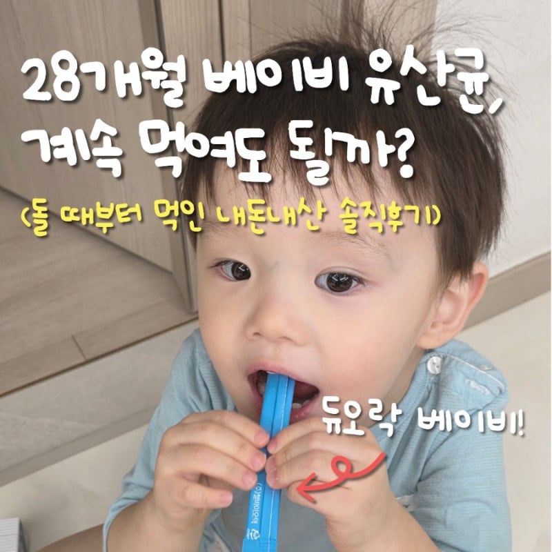 28개월 아기 듀오락 베이비 유산균, 계속 먹여도 될까? (내돈내산 솔직 후기 & 섭취 꿀팁)