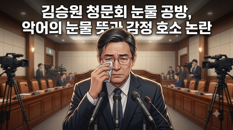 악어의 눈물 뜻 | 김승원 청문회 눈물 여야 공방과 감정 호소보다 공직자 검증 논란