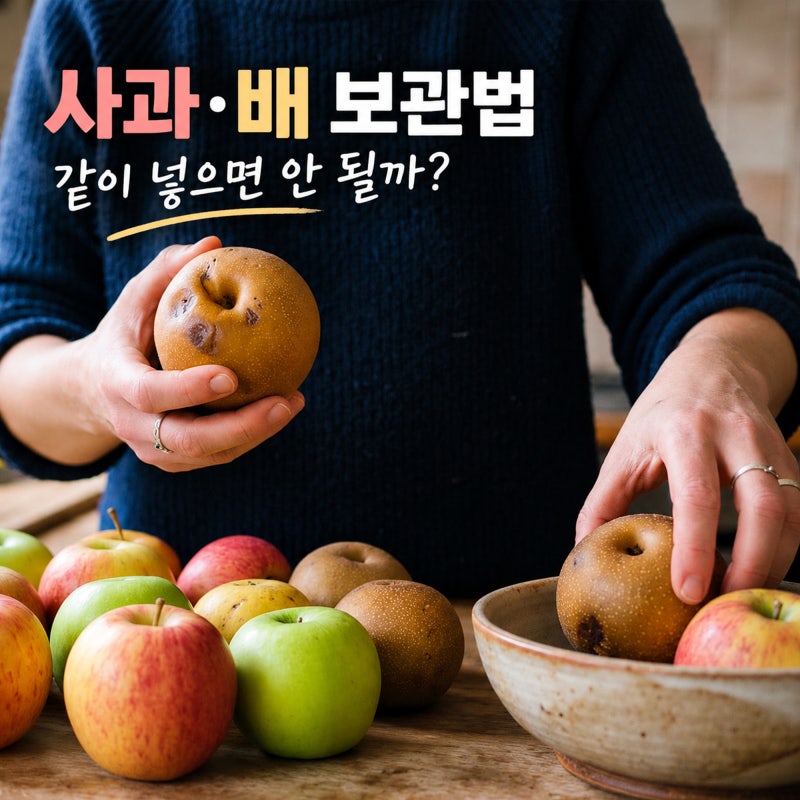 사과 보관법과 배 보관법, 냉장고에 같이 넣으면 안 될까?