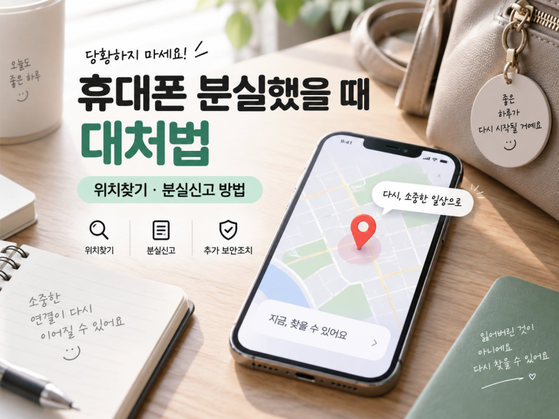 휴대폰 분실했을 때 가장 먼저 해야 할 일! 위치찾기·분실신고 방법