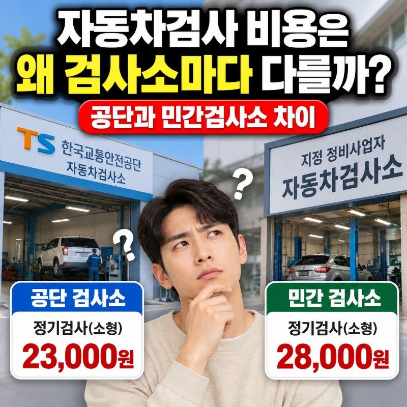 자동차검사 비용은 왜 검사소마다 다를까? 공단과 민간검사소 차이