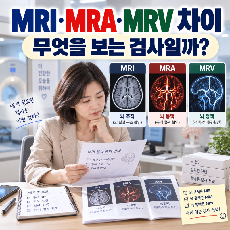 MRI 찍으면 다 보이는 줄 알았는데, MRA·MRV는 왜 따로 할까?