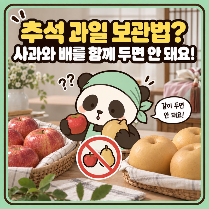추석 과일 보관법? 사과와 배를 함께 두면 안 돼요!