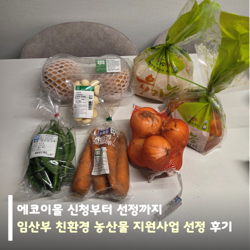 에코이몰 신청부터 선정까지, 임산부 친환경 농산물 지원사업 선정 후기