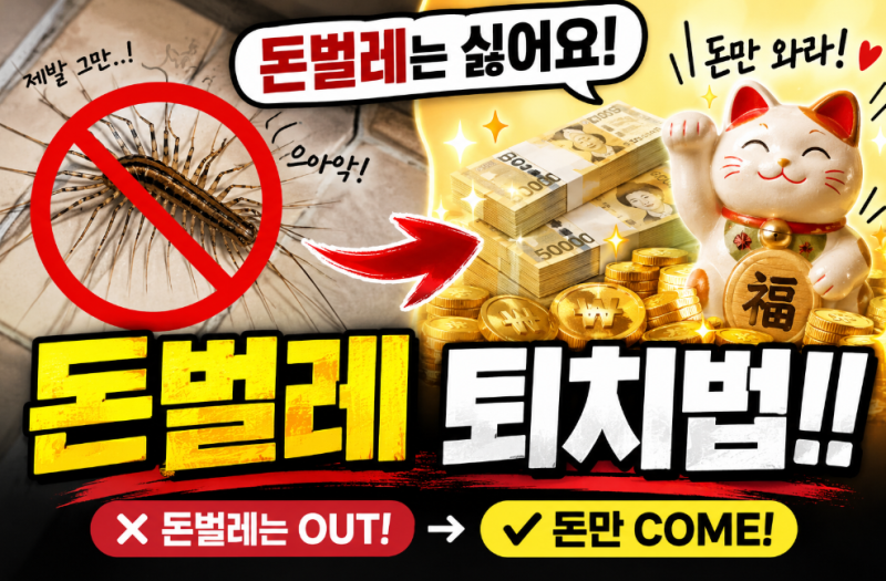 돈벌레 나오는 이유는 습기만이 아닙니다