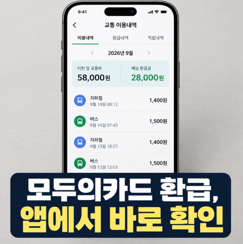 모두의카드 환급 확인 방법 및 지급일 조회 절차 순서대로 총정리