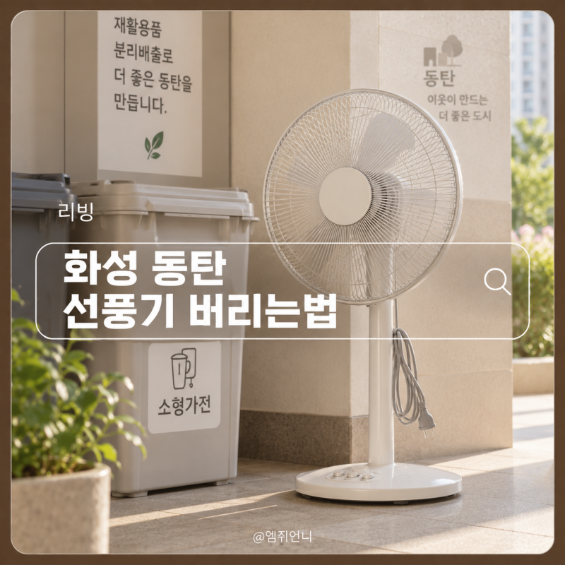 화성 동탄 선풍기 버리는법 소형폐가전 1개도 스티커 없이 무료배출