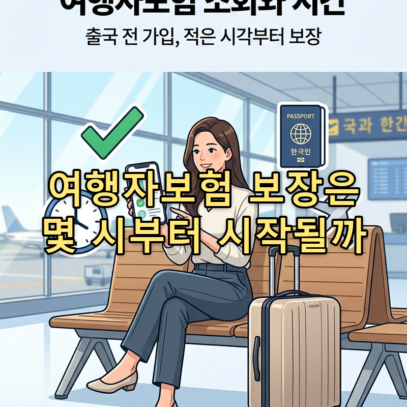 여행자보험 가입 조회와 시간 총정리